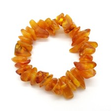 Flex-Armband Vintage Bernstein-Splitter 60er 70er Jahre Bracelet Amber +