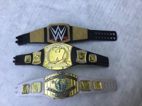 MATTEL WWE ELITE Championship TITLE BELT WRESTLING For Action Figure Lot Of 5 - Picture 3 of 7