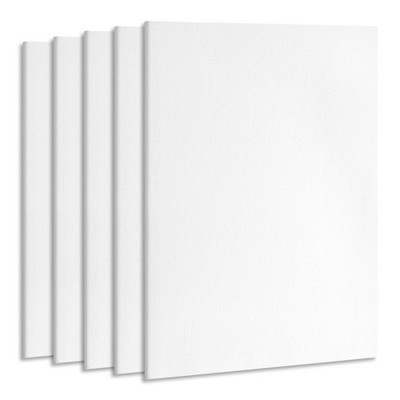 ESRICH Professional Linen Canvas for Painting, 5 Pack Linen Canvas Panels 11x14