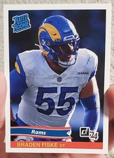 BRADEN FISKE 2024 Panini Instant RC NFL RATED ROOKIE RETRO LOS ANGELES RAMS