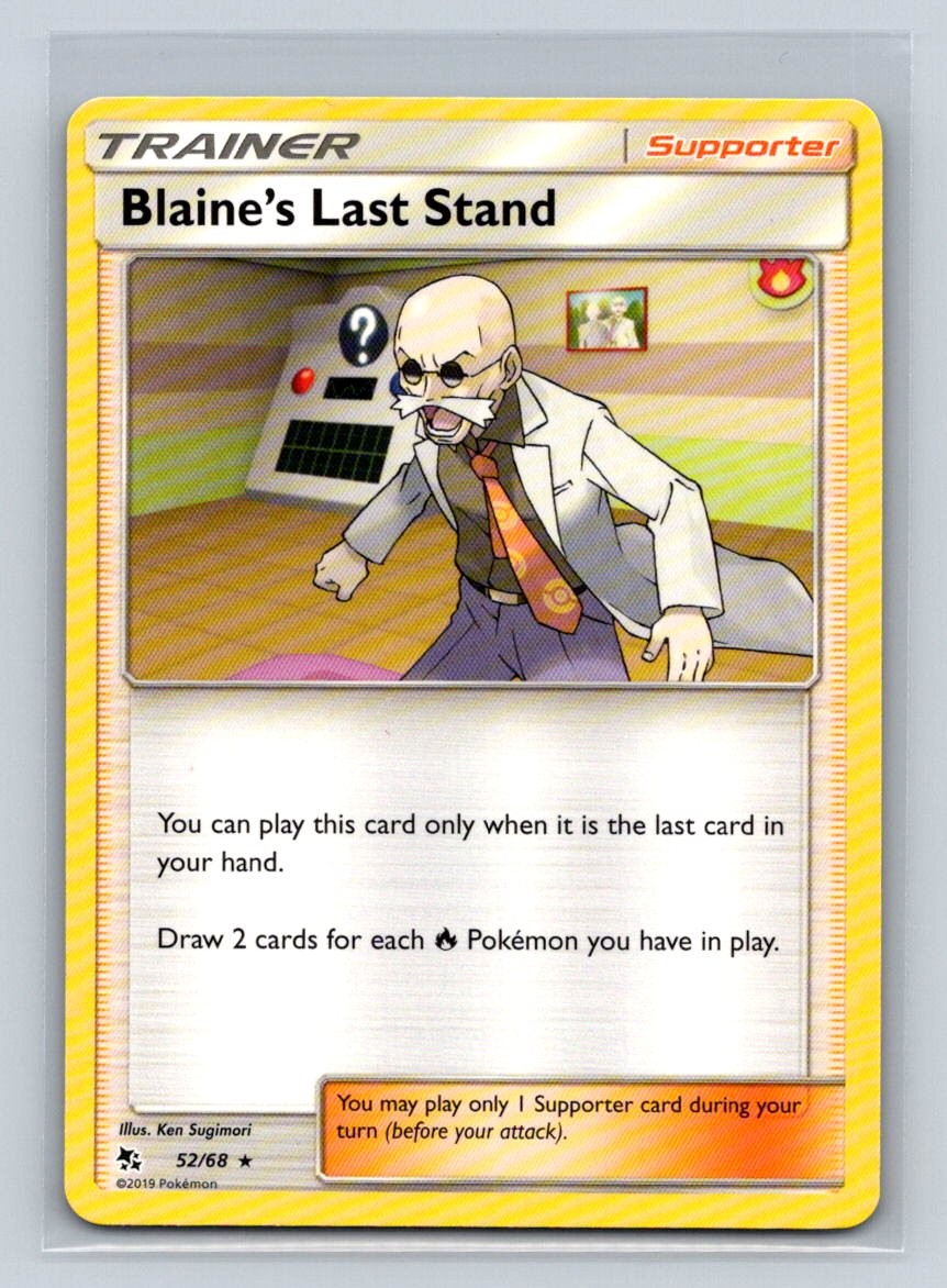 Blaine's Last Stand #52/68 Hidden Fates Rare - Pokemon Card D10