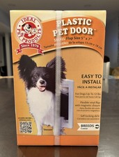 Ideal Pet Products Small Plastic Pet Door New in Box 5  X 7  White Dogs To 12lbs