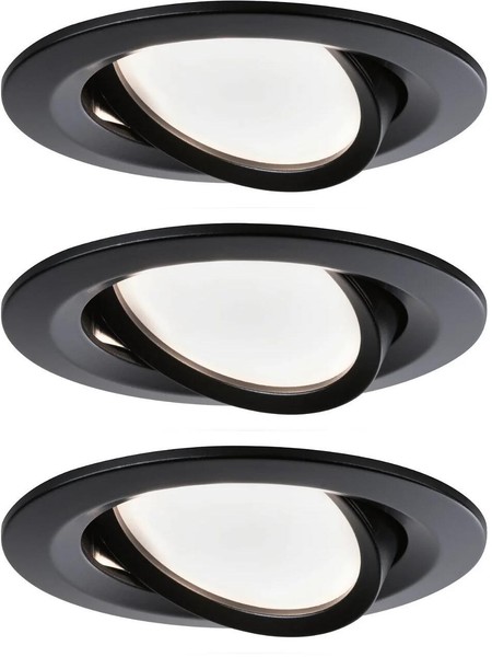 Paulmann Led Einbauleuchte Nova Coin Basisset Schwenkbar Rund 84Mm 50° Coin 3X6W-image