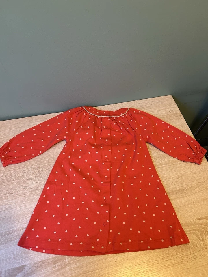 NOVO Vestido Baby Boden Meninas Ratos Vermelhos 18-24M Natal Feriado Novo com etiquetas - Imagem 4 de 4