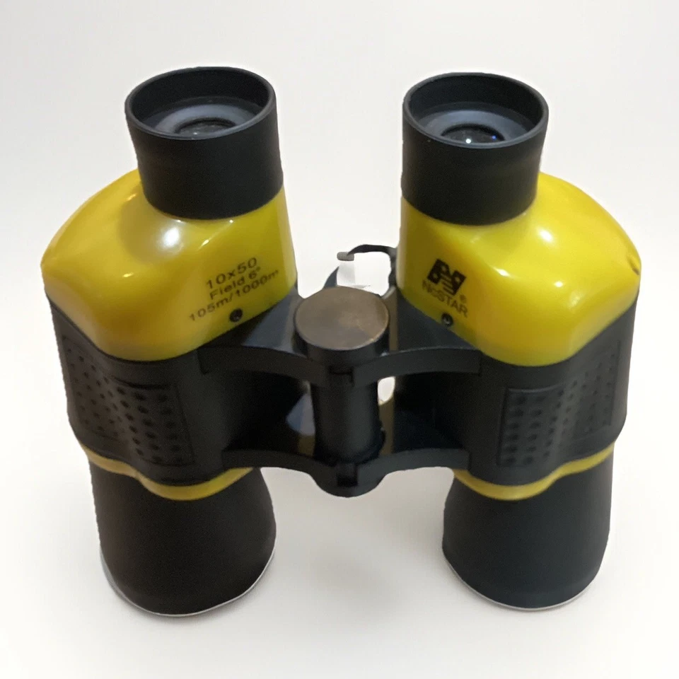 NCSTAR 10X50 Field 6 105m/1000m Black/Yellow Binoculars W/Case (Used) - Image 2 of 4