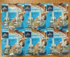 12 New Glade Cool Coconut Oil Refills 0.67 Fl Oz Each Oil Container