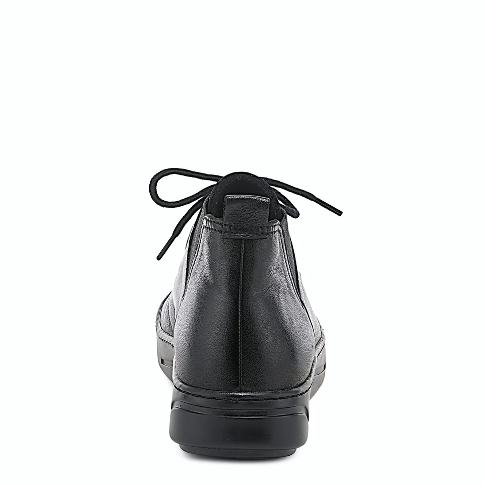 SPRING STEP CHERLY BLACK SOFT COMFY LEATHER LACE UP BOOTIE WITH COLOR ACCENTS 5M - Image 4 of 4