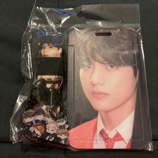 BTS K-pop Idol Lanyard and Card Holder Set with Member Image V 