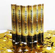 12 Inch Confetti Cannons 6 Pack   Gold Mylar Confetti Poppers - Air Powered Pa