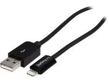StarTech.com USBLT1MB Black 1m (3ft) Black Apple 8-pin Lightning Connector to