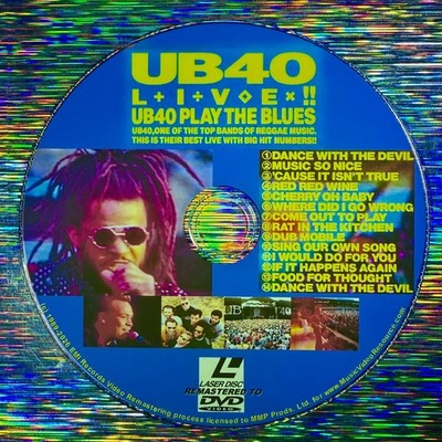 UB40 Live!! Play The Blues 1989 (2026 Remastered from LaserDisc to DVD) RARE