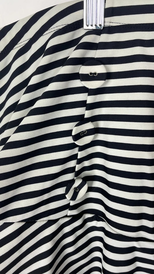 Torrid Womens One Piece Swim Skirt Bottom Striped Black White Size 2 - Image 4 of 4