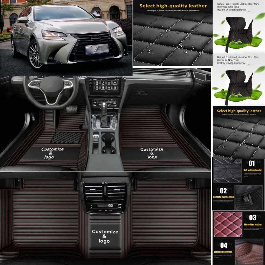 For Lexus GS Car Floor Mats Carpets Cargo Liners Custom All Weather    - Image 3 of 4