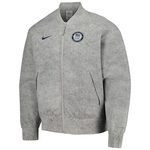 Team USA Nike 2024 Summer Olympics Media Day Look Full-Zip Jacket - Gray Large