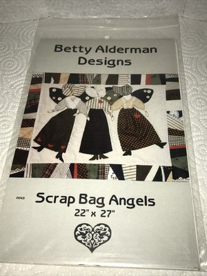 Betty Alderman Designs Scrap Bag Angels Quilt Pattern 22 x 27  New