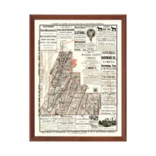 Old Map of Walker County, GA 1893 - Vintage Georgia Art