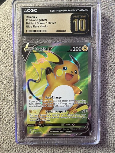 Raichu V graded CGC 10 for sale on eBay