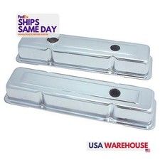 Spectre Spe-5258 Pair Of Sbc Chrome Valve Covers Steel Performance Racing Parts
