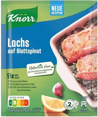 10x Knorr Seasoning Salmon Spinach Leaf Spice 28g - Ship from Germany!