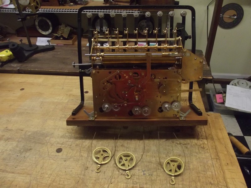 Urgos UWO 3042B 9 Tube Grandfather Clock Movement (parts only) #38