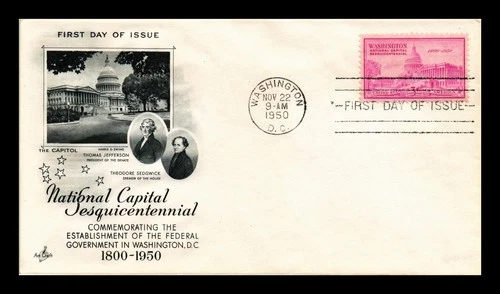DR JIM STAMPS US NATIONAL CAPITAL SESQUICENTENNIAL FDC SCOTT 992 ARTCRAFT COVER