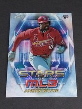 JORDAN WALKER RC 2023 Topps Chrome Baseball Stars of MLB Refractor Rookie Card. rookie card picture