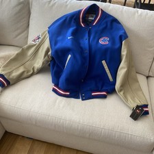 Nike Chicago Cubs Jacket NKTL03318CB1MED MLB LTTRMAN JK CUBS BLUE MEDIUM