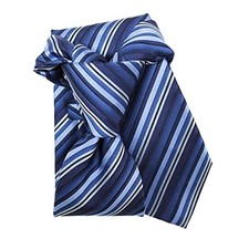 Striped Neckties For Men - Ready to Wear - Pretied One Size Blue Legion Tie