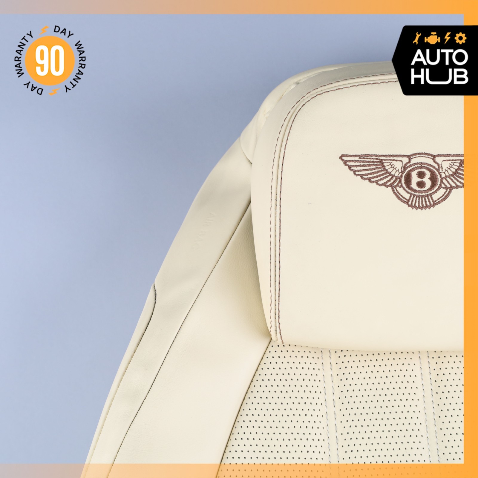 12-17 Bentley Continental GT Rear Right Side Top Upper Seat Cushion Beige OEM