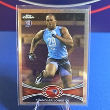 Topps 2012 Chrome Chandler Jones Rookie #140 New England Patriots NFL Card. rookie card picture