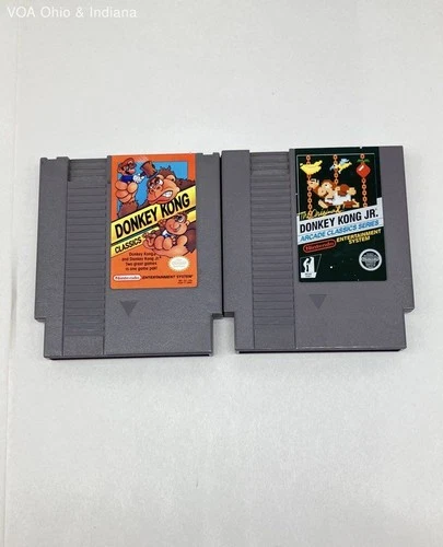Donkey Kong Classics Donkey Kong Jr 2 NES Game Lot Nintendo 1980s