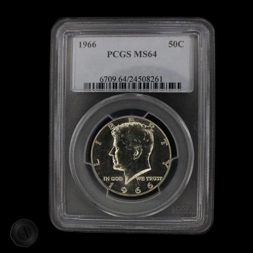 1966 Kennedy Half Dollar PCGS MS64 40% Silver  -E0131
