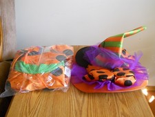 RARE Disneyland Resort Minnie Mouse Witch Dress, MD 7-8 w/ SEALED Outfit, Hat