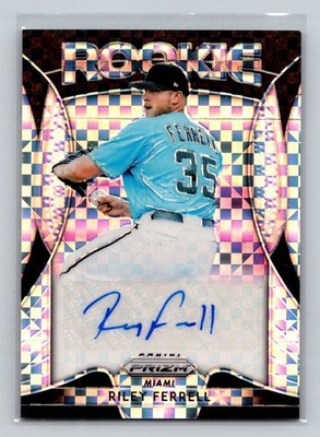 2019 Panini Prizm #RA-RF Riley Ferrell Rookie Autographs Power Plaid Prizm #/75