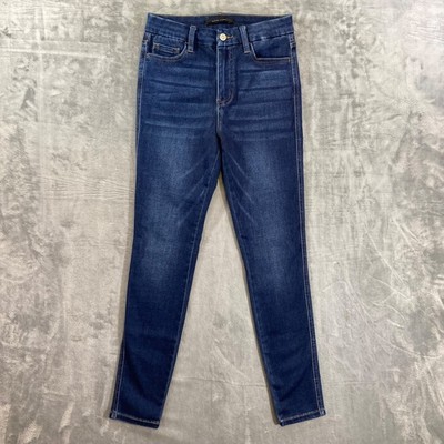 Flying Monkey High Rise Ankle Skinny Jeans Women's Size 28 Blue Dark Wash Denim