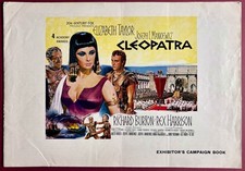 Cleopatra ORIGINAL UK Campaign Book Elizabeth Taylor Richard Burton 1963