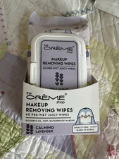 The Crème Shop Makeup Remover Calming Lavender NEW 60 wipes