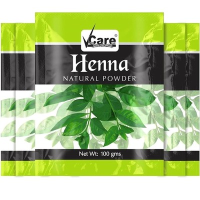 VCare Henna Natural Powder for Hair - 100 gm (5er Pack) | Natural Conditioning
