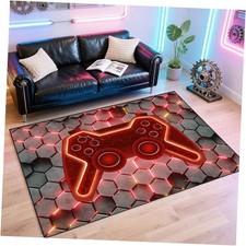 Gamer Rug for Room,3x5 ft Non-Slip Cool Gaming Carpet for Bedroom Livingroom