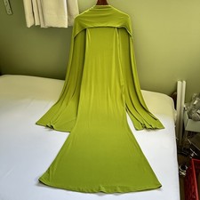 ASOS Design Slinky Sleeveless Maxi Dress W/ Extreme Cape Shoulder Bright Green