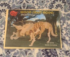 New "3D Wooden Puzzles Triceratops" DIY Wood Craft Model Kit CX 215 Sealed