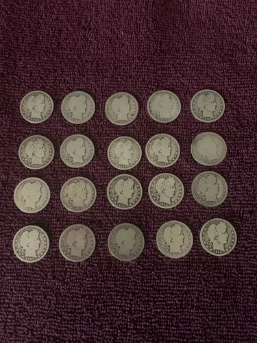 Half Roll of Barber Quarters (20)
