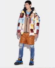 DSQUARED2- NWT 2022 Pastel Tile Puffer Coat, ...