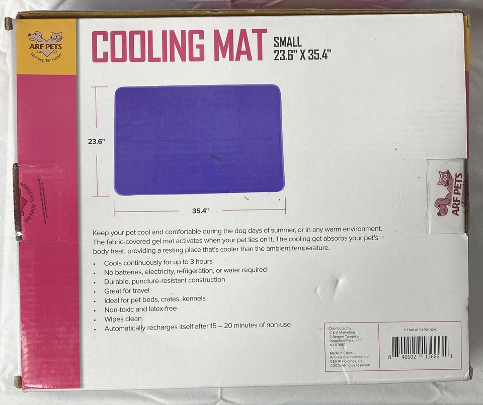 Arf Pets Dog & Cat Self Cooling Mat Pad for Kennels, Crates & Beds