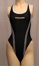 Black Renoma Spandex Thong Leotard for Women size 8 Small