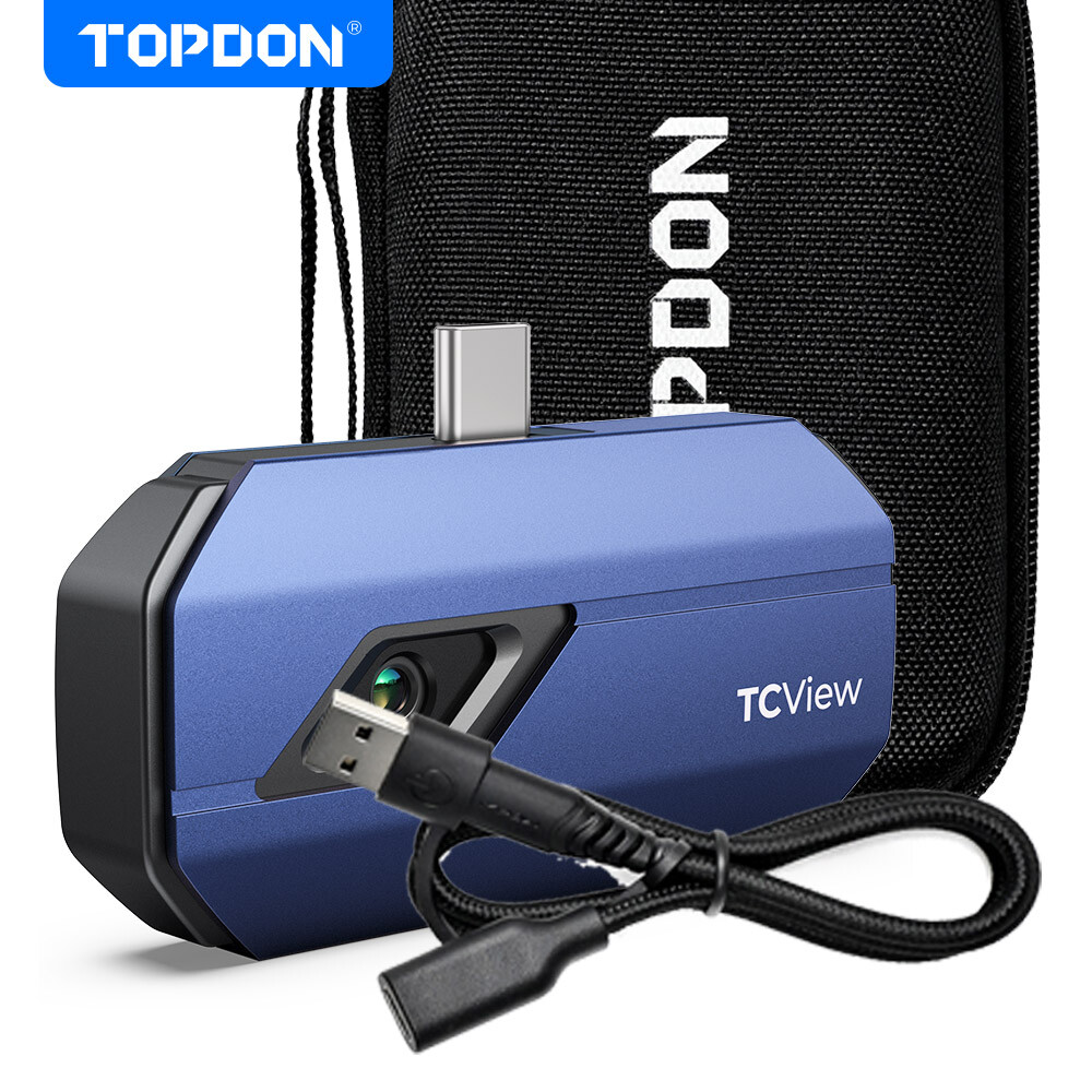 Cámara termográfica IR TOPDON TC001 256x192 alta resolución 512x384 con TISR Android