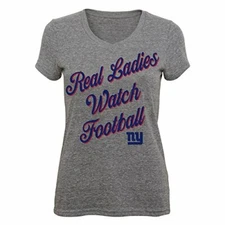 Outerstuff NFL Junior Girls Real Short Sleeve Tee, New York Giants, Dark Grey...