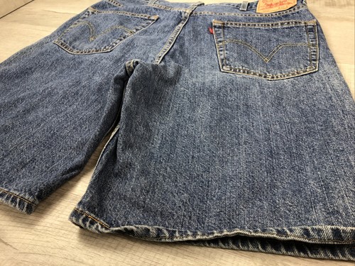 Levis 550 Jean Shorts Relaxed Fit 100% Cotton Denim Mens Size 38 - Picture 5 of 12