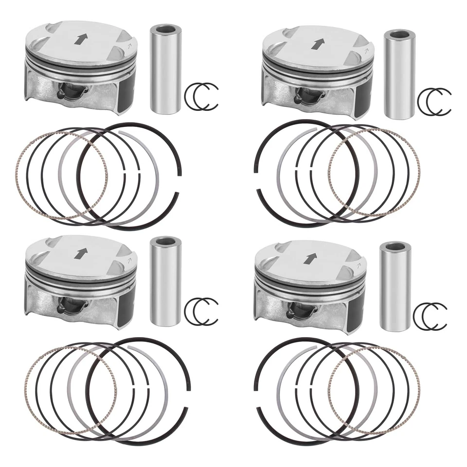 4PCS Engine Pistons & Rings Kit For Chevy Captiva Cobalt Equinox HHR Impala 2.4L - Image 3 of 4
