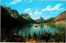 Postcard Wild Goose Island St. Mary Lake Glacier National Park Montana MT  10315